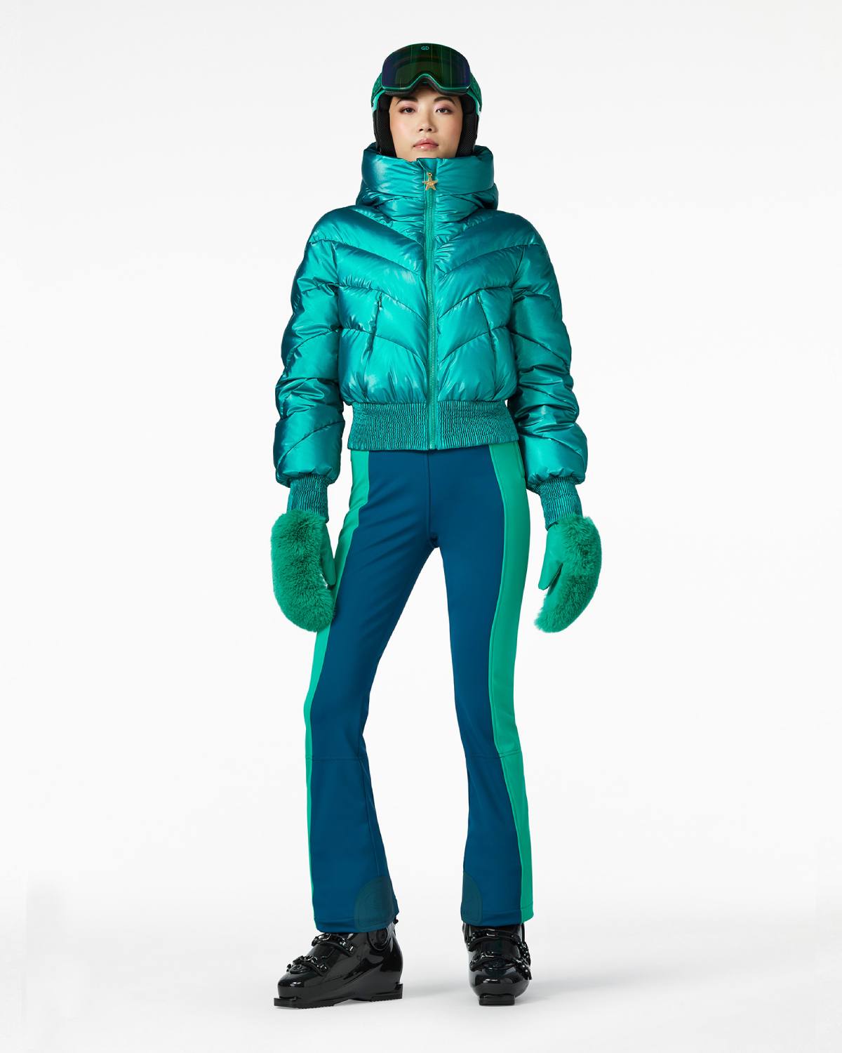 Goldbergh Women's Caro Ski Jacket in Icy Mermaid