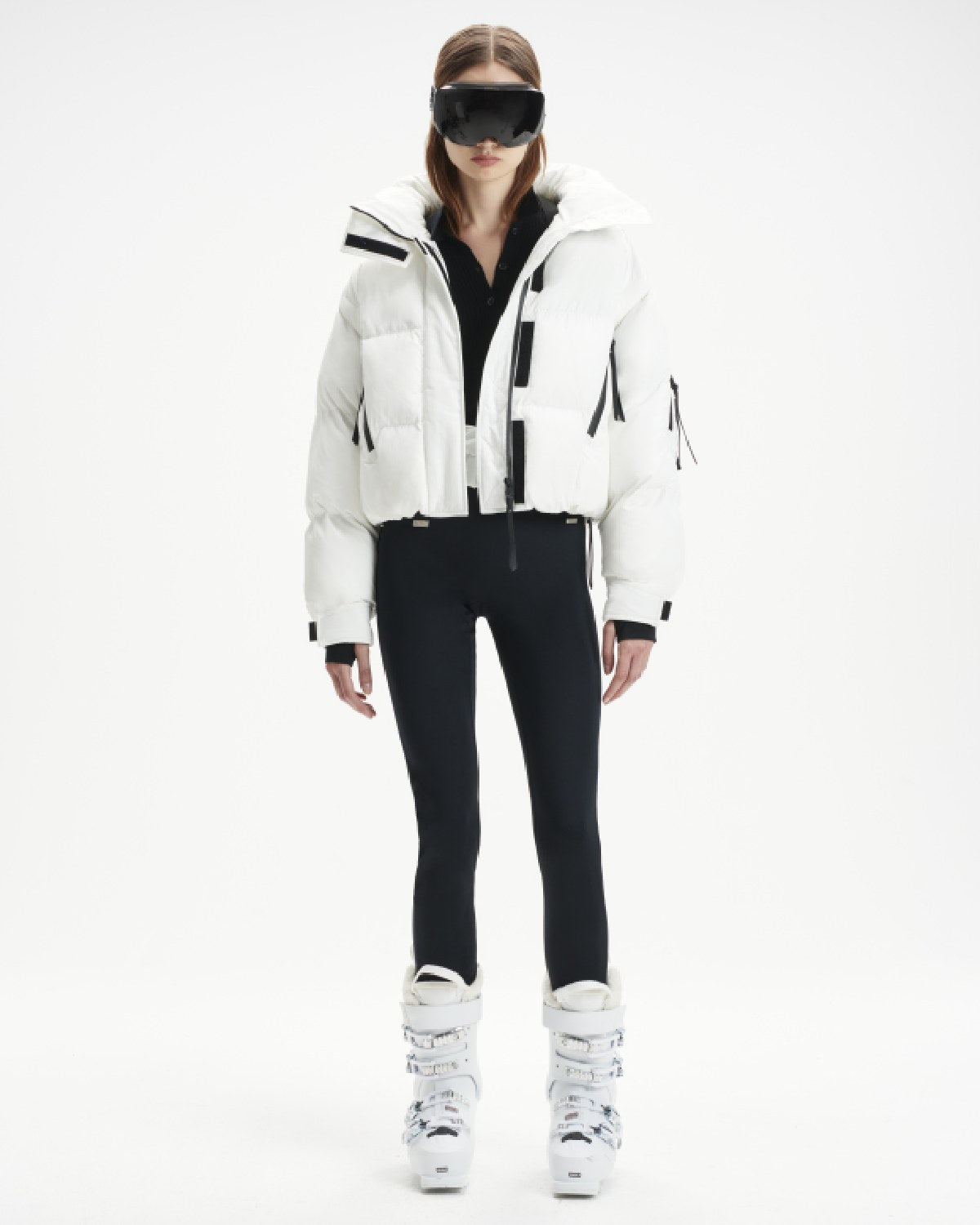 Shoreditch Ski Club Women's Diana Puffer Jacket in Oyster White