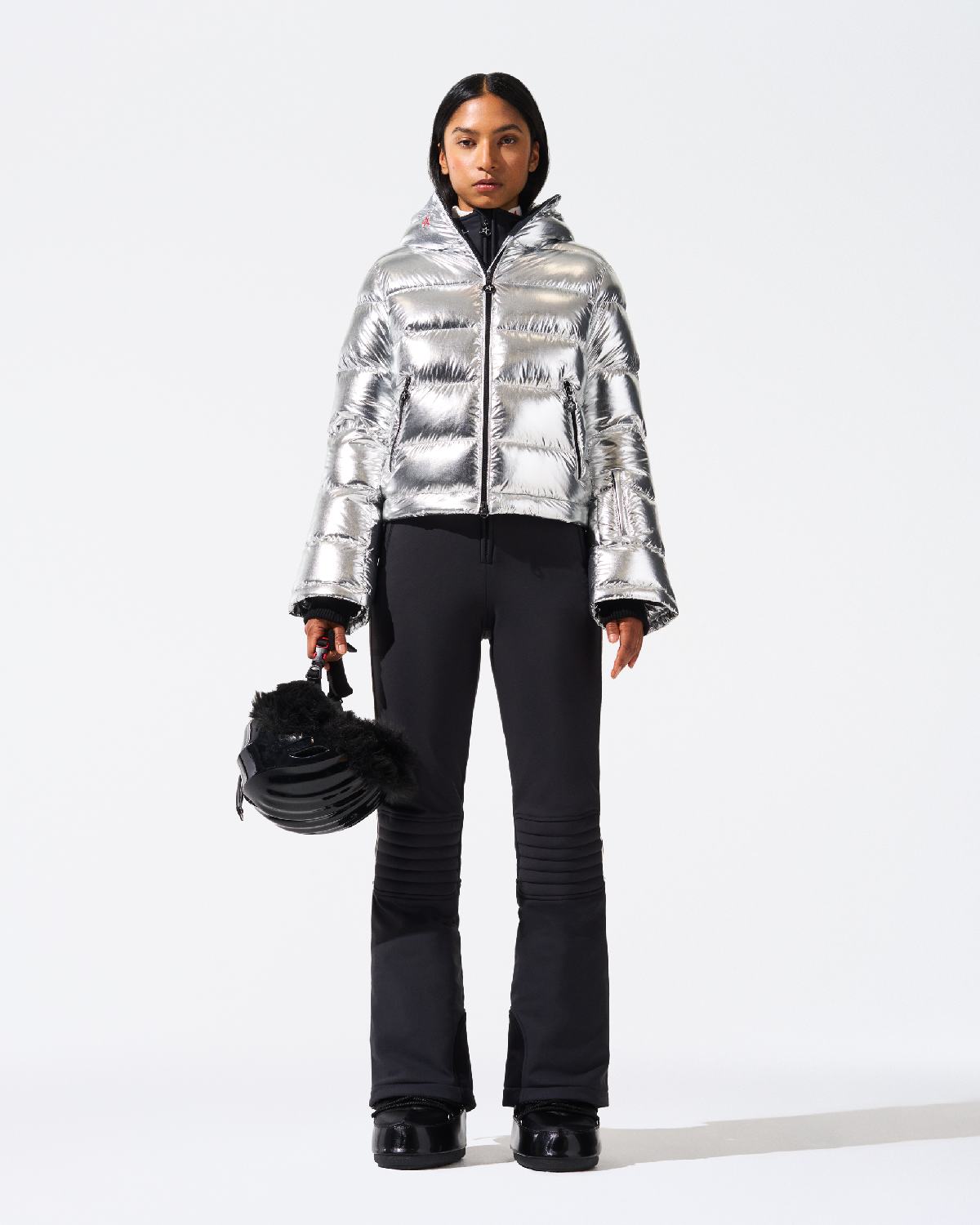 Perfect Moment Women's Polar Flare Ski Jacket II - Silver Foil