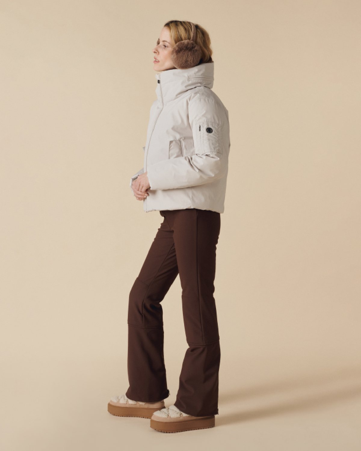 Poivre Blanc Women's Julie Ski Jacket in Mineral Grey