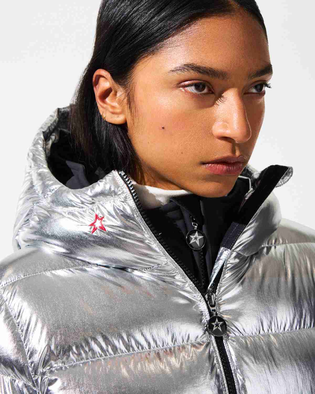 Perfect Moment Women's Polar Flare Ski Jacket II - Silver Foil