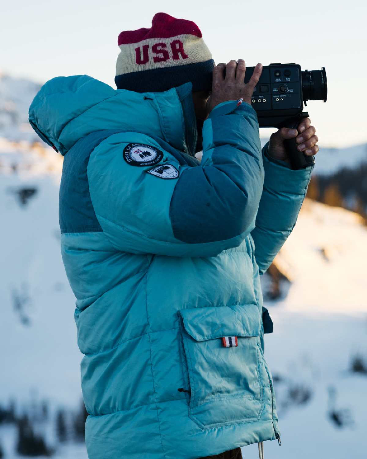 Amundsen Men's Peak Parka Jacket in Stormy Blue