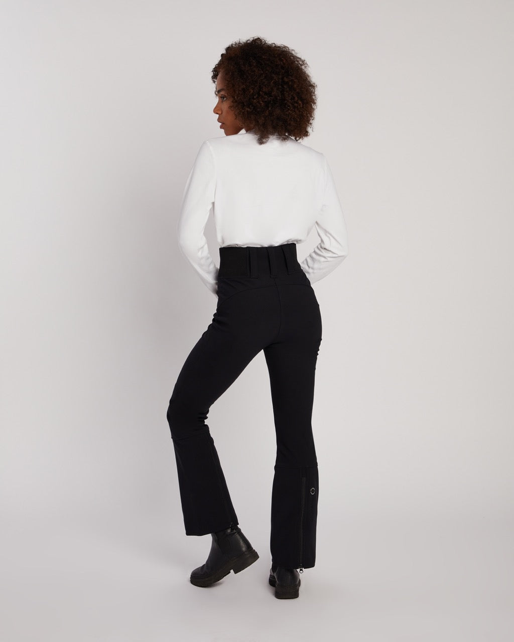 Poivre Blanc Stretch Fitted Ski Pants in White