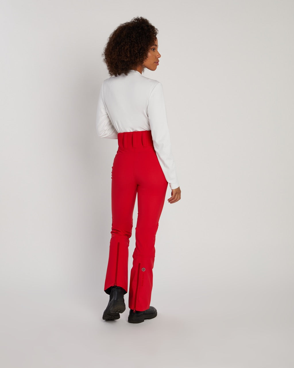 Poivre Blanc Women's Softshell Pant in Scarlett Red