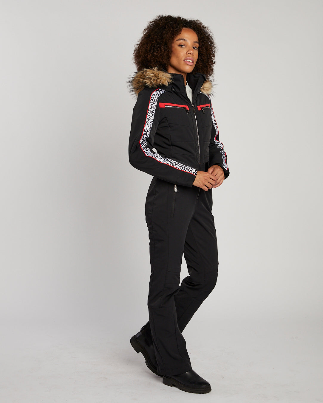 Poivre Blanc Women's Stretch Ski Pant in Black
