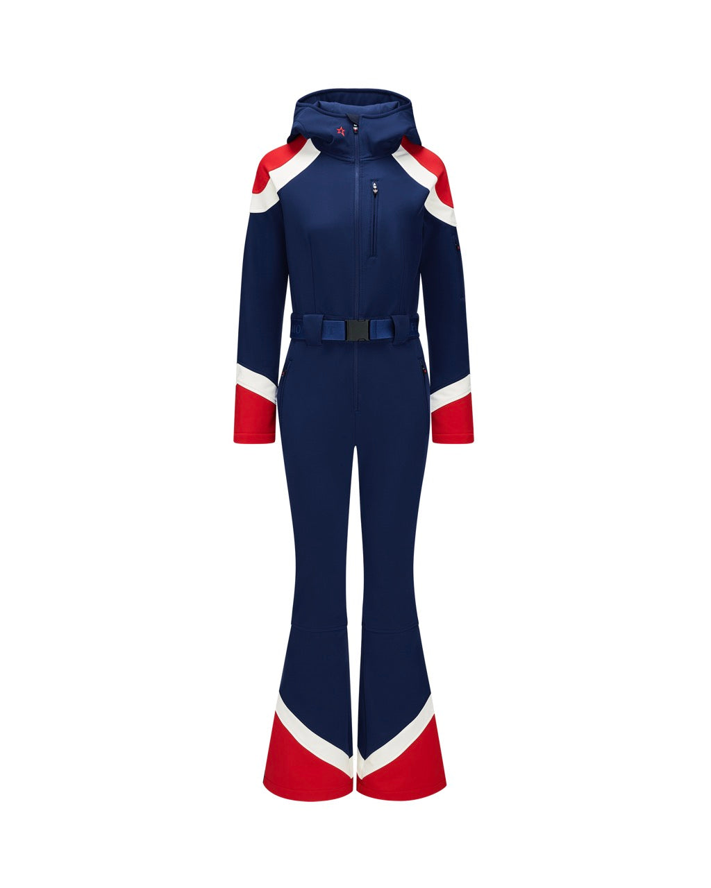 Perfect Moment Women's Allos Ski Suit - Navy & Red