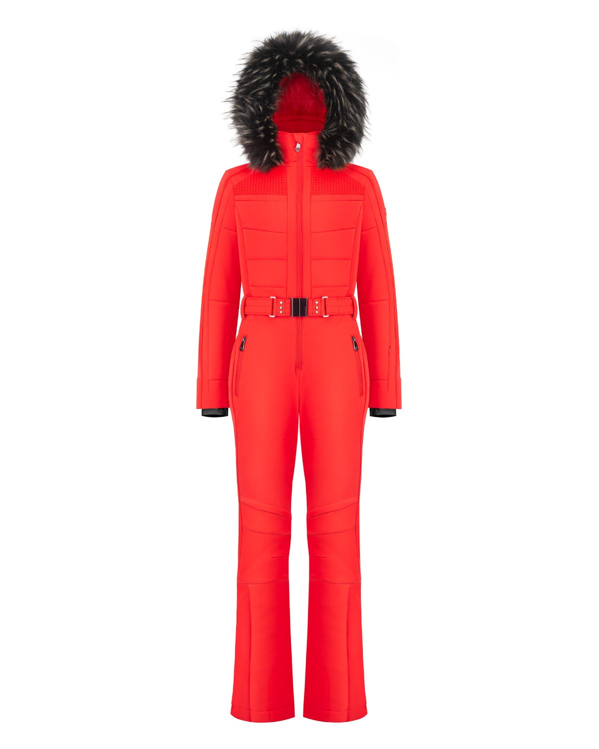 Poivre Blanc Women's Stretch Ski Suit in Scarlett Red